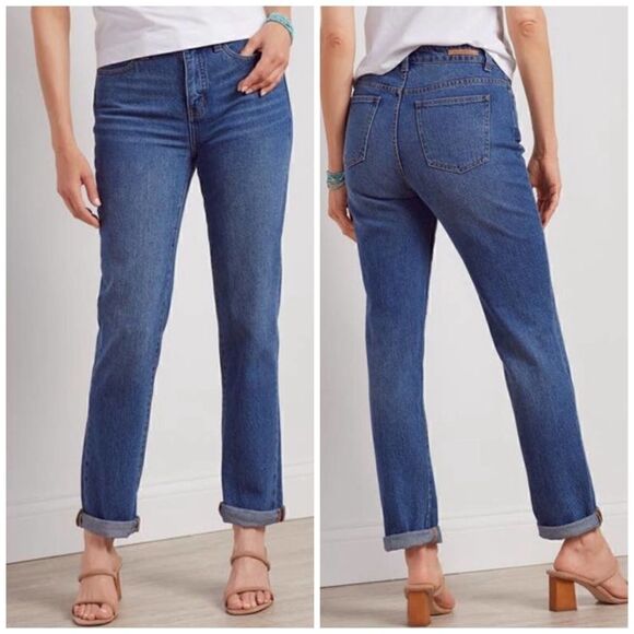 Soft Surroundings Ultimate Denim Girlfriend Straight | SZ M - Picture 1 of 17